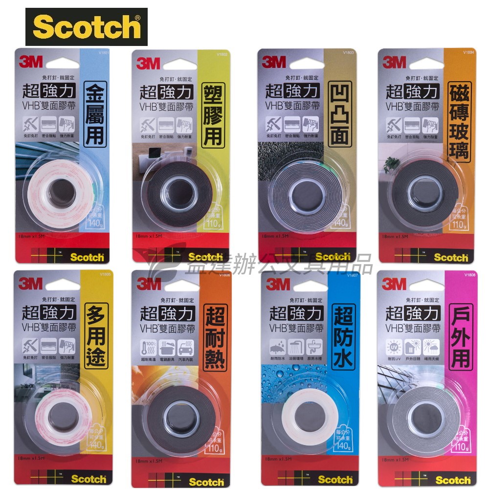 3M-VHB超強力雙面膠帶〔12mm*1.5M〕